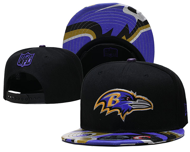 Ravens Black Snapback Hat--YD