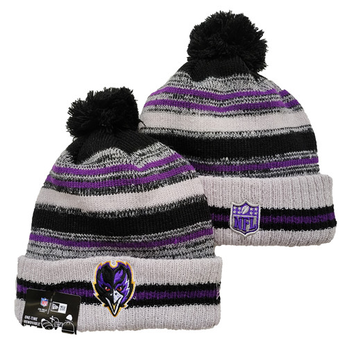 Ravens Team Logo Pom Knit Hat 1 YD