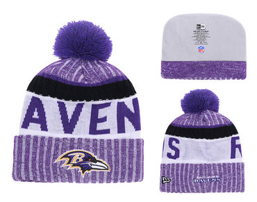 Ravens Team Logo Purple 2017 Sideline Knit Hat YD