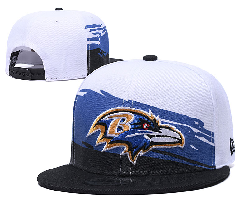 Ravens Team Logo White Adjustable Hat GS