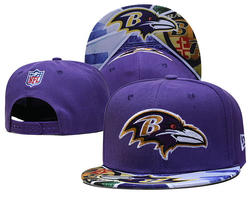 Ravens Team logo Snapback Hat--LH