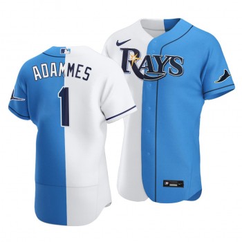 Rays #1 Willy Adames Split White Blue Two-Tone Jersey Rays #1 Willy Adames Split White Blue Two-Tone Jersey