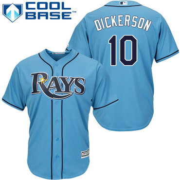 Rays #10 Corey Dickerson Light Blue Cool Base Stitched Youth MLB Jersey Rays #10 Corey Dickerson Light Blue Cool Base Stitched Youth MLB Jersey