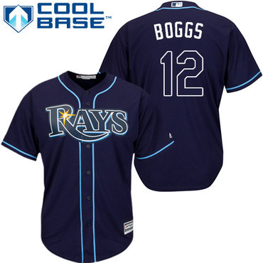 Rays #12 Wade Boggs Dark Blue Cool Base Stitched Youth MLB Jersey Rays #12 Wade Boggs Dark Blue Cool Base Stitched Youth MLB Jersey