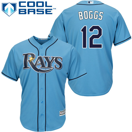 Rays #12 Wade Boggs Light Blue Cool Base Stitched Youth MLB Jersey Rays #12 Wade Boggs Light Blue Cool Base Stitched Youth MLB Jersey