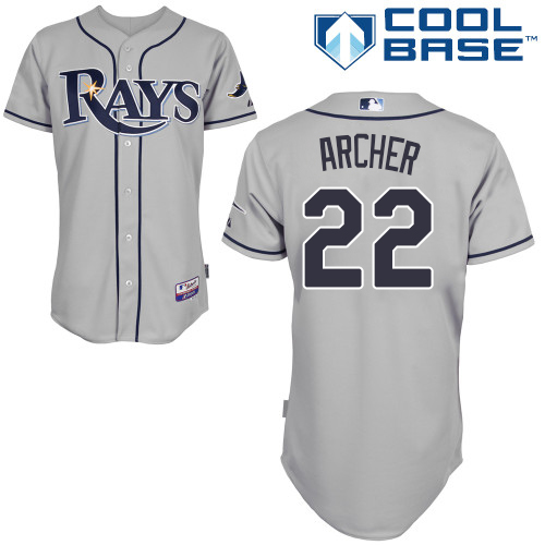 Rays #22 Chris Archer Grey Cool Base Stitched Youth MLB Jersey