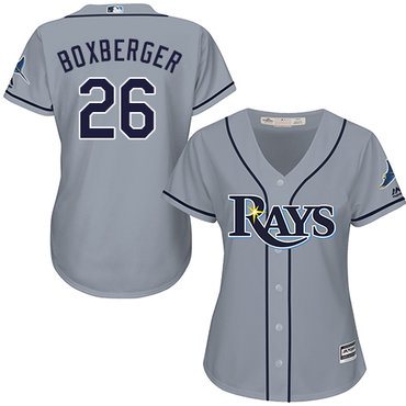 Rays #26 Brad Boxberger Grey Road Women's Stitched MLB Jersey Rays #26 Brad Boxberger Grey Road Women's Stitched MLB Jersey