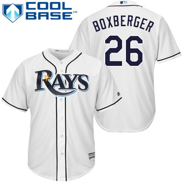 Rays #26 Brad Boxberger White Cool Base Stitched Youth MLB Jersey Rays #26 Brad Boxberger White Cool Base Stitched Youth MLB Jersey