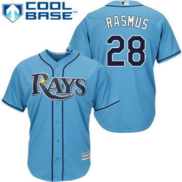 Rays #28 Colby Rasmus Light Blue Cool Base Stitched Youth MLB Jersey Rays #28 Colby Rasmus Light Blue Cool Base Stitched Youth MLB Jersey