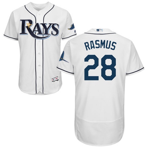Rays #28 Colby Rasmus White Flexbase Authentic Collection Stitched MLB Jersey