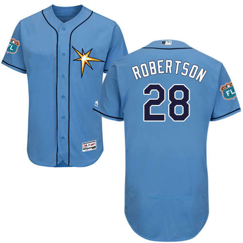 Rays #28 Daniel Robertson Light Blue Flexbase Authentic Collection Stitched Baseball Jersey