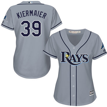Rays #39 Kevin Kiermaier Grey Road Women's Stitched MLB Jersey