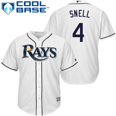 Rays #4 Blake Snell White Cool Base Stitched Youth Baseball Jersey Rays #4 Blake Snell White Cool Base Stitched Youth Baseball Jersey