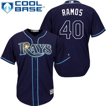Rays #40 Wilson Ramos Dark Blue Cool Base Stitched Youth MLB Jersey Rays #40 Wilson Ramos Dark Blue Cool Base Stitched Youth MLB Jersey