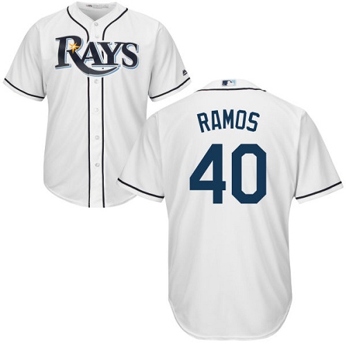 Rays #40 Wilson Ramos White Cool Base Stitched Youth MLB Jersey Rays #40 Wilson Ramos White Cool Base Stitched Youth MLB Jersey