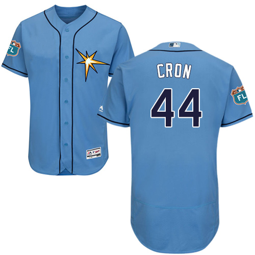 Rays #44 CJ Cron Light Blue Flexbase Authentic Collection Stitched Baseball Jersey