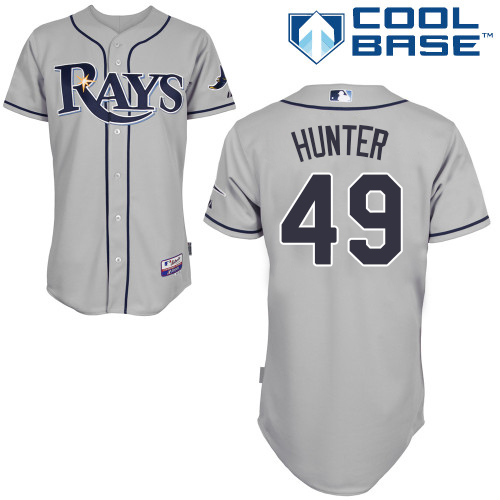 Rays #49 Tommy Hunter Grey Cool Base Stitched Youth MLB Jersey