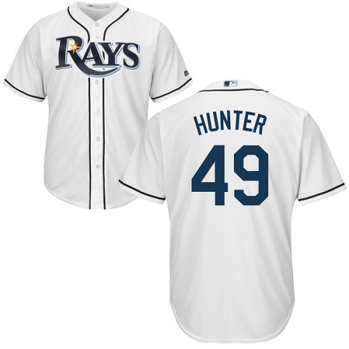 Rays #49 Tommy Hunter White Cool Base Stitched Youth MLB Jersey Rays #49 Tommy Hunter White Cool Base Stitched Youth MLB Jersey