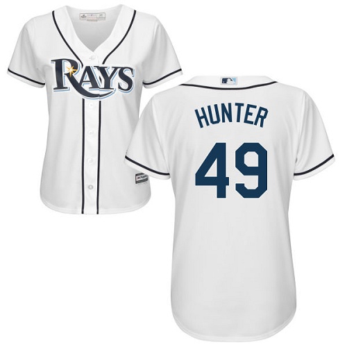 Rays #49 Tommy Hunter White Home Women's Stitched MLB Jersey Rays #49 Tommy Hunter White Home Women's Stitched MLB Jersey