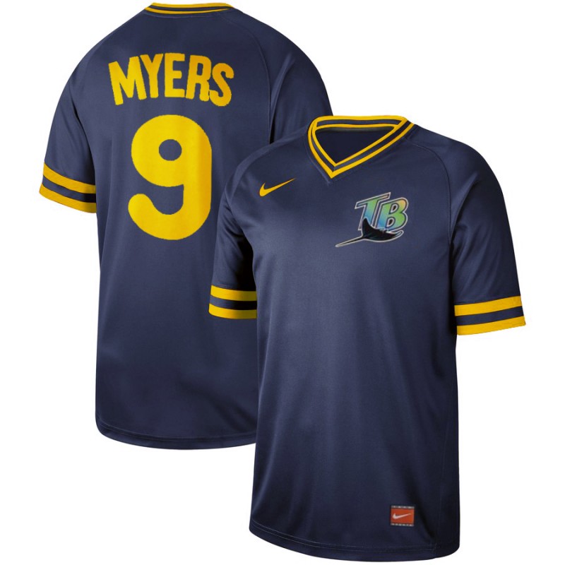 Rays 9 Wil Myers Navy Throwback Jersey