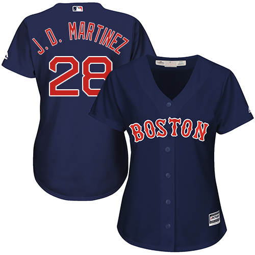 Red Sox #28 J. D. Martinez Navy Blue Alternate Women's Stitched MLB Jersey Red Sox #28 J. D. Martinez Navy Blue Alternate Women's Stitched MLB Jersey