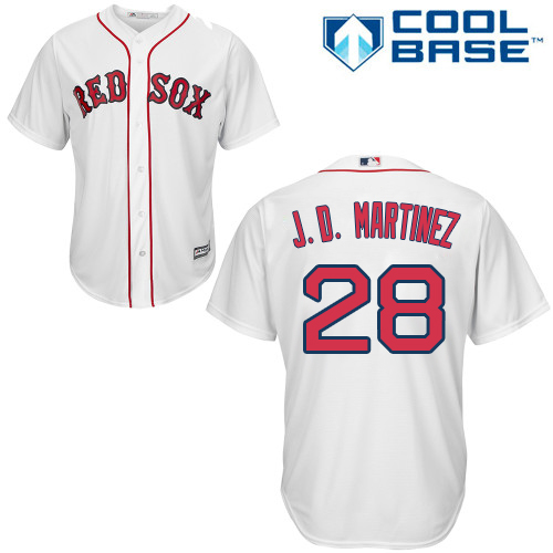 Red Sox #28 J. D. Martinez White Cool Base Stitched Youth MLB Jersey Red Sox #28 J. D. Martinez White Cool Base Stitched Youth MLB Jersey