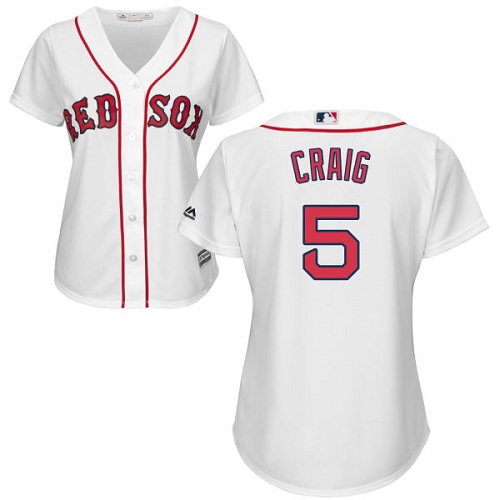 Red Sox #5 Allen Craig White Home Women's Stitched MLB Jersey Red Sox #5 Allen Craig White Home Women's Stitched MLB Jersey