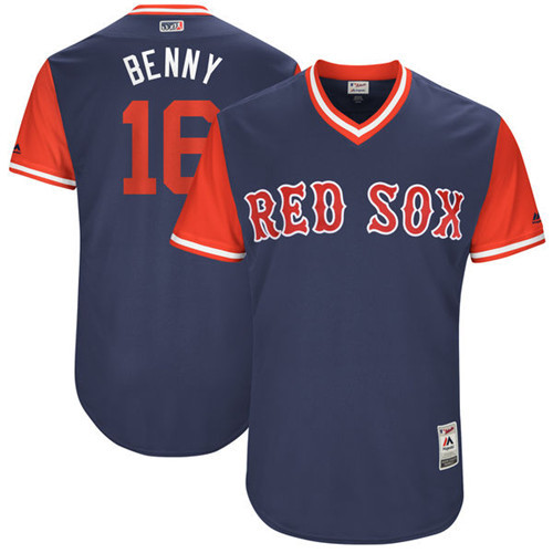 Red Sox 16 Andrew Benintendi Benny Majestic Navy 2017 Players Weekend Jersey
