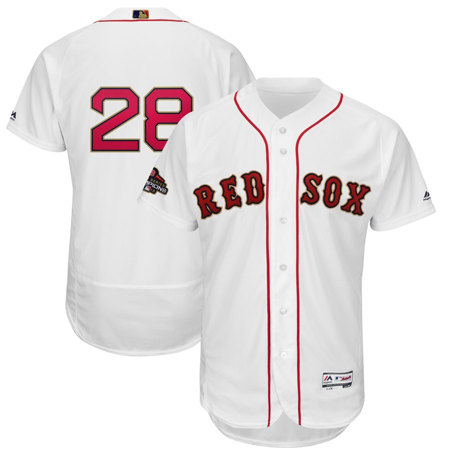 Red Sox 28 J.D. Martinez White Youth 2019 Gold Program FlexBase Jersey Red Sox 28 J.D. Martinez White Youth 2019 Gold Program FlexBase Jersey