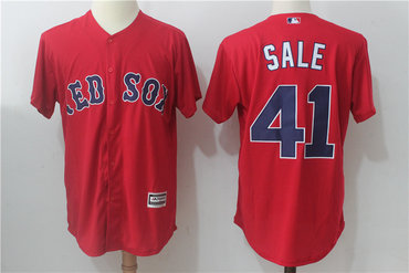 Red Sox 41 Chris Sale Red Cool Base Jersey