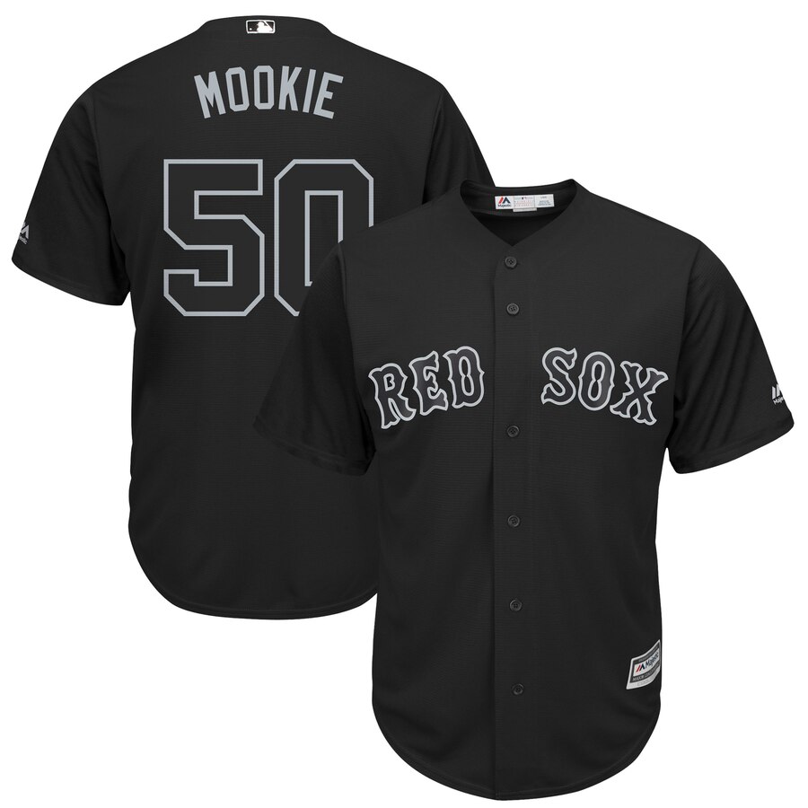 Red Sox 50 Mookie Betts Mookie Black 2019 Players' Weekend Player Jersey