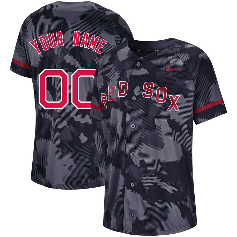 Red Sox Black Camo Fashion Men's Customized Jersey Red Sox Black Camo Fashion Men's Customized Jersey
