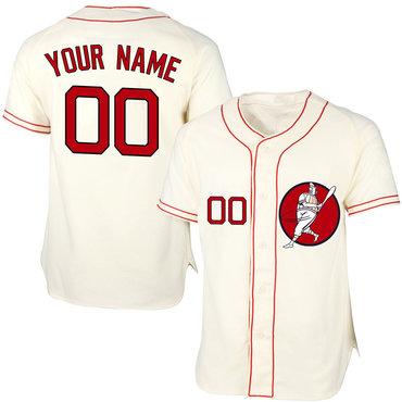 Red Sox Cream Men's Customized New Design Jersey Red Sox Cream Men's Customized New Design Jersey