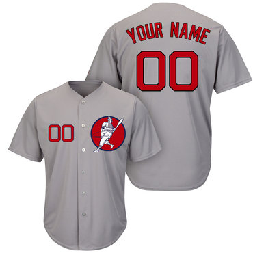 Red Sox Gray Men's Customized New Design Jersey Red Sox Gray Men's Customized New Design Jersey