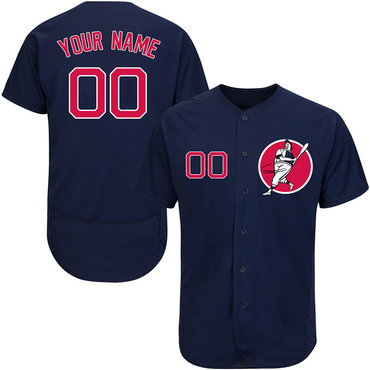 Red Sox Navy Men's Customized Flexbase New Design Jersey Red Sox Navy Men's Customized Flexbase New Design Jersey
