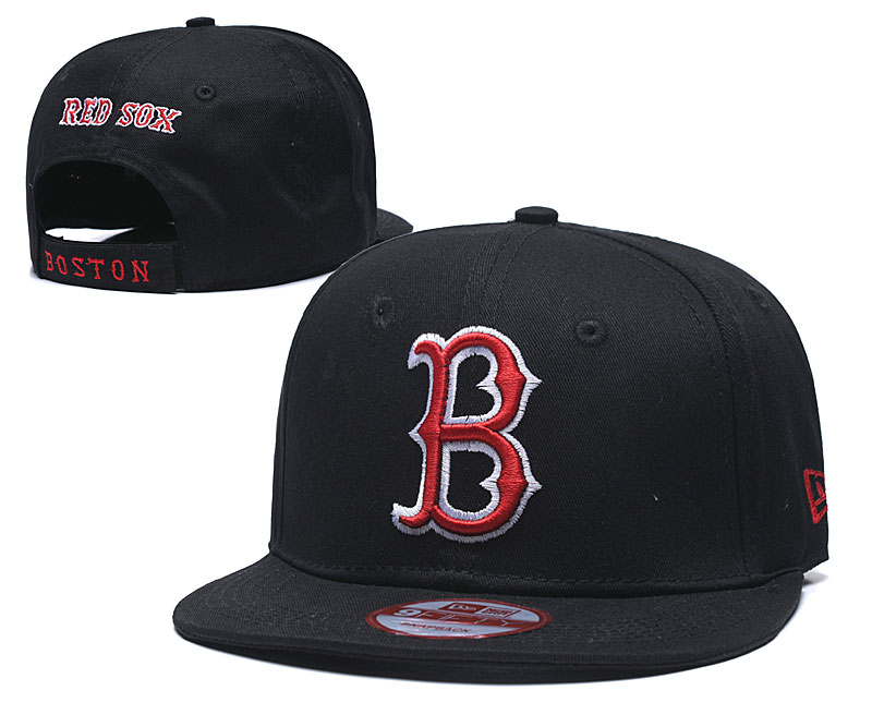 Red Sox Team Logo Black Adjustable Hat TX