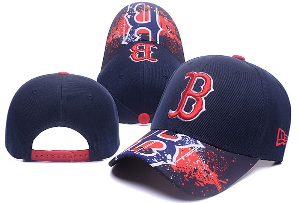 Red Sox Team Logo Black Snapback Adjustable Hat