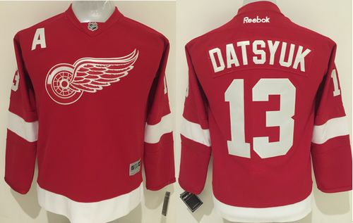 Red Wings #13 Pavel Datsyuk Red Stitched Youth NHL Jersey Red Wings #13 Pavel Datsyuk Red Stitched Youth NHL Jersey