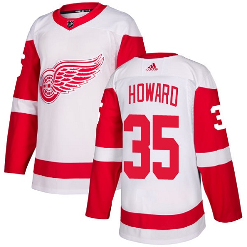 Red Wings #35 Jimmy Howard White Road Authentic Stitched Hockey Jersey Red Wings #35 Jimmy Howard White Road Authentic Stitched Hockey Jersey