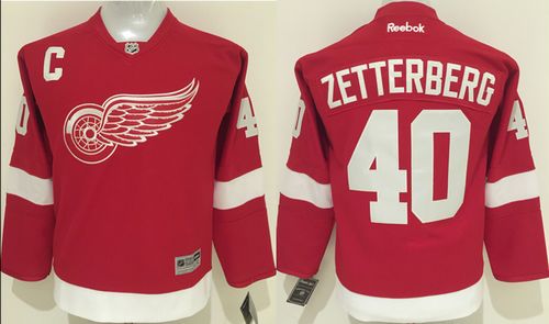 Red Wings #40 Henrik Zetterberg Red Home Stitched Youth NHL Jersey Red Wings #40 Henrik Zetterberg Red Home Stitched Youth NHL Jersey