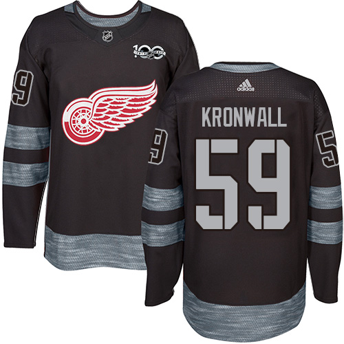 Red Wings #59 Niklas Kronwall Black 1917-2017 100th Anniversary Stitched Hockey Jersey Red Wings #59 Niklas Kronwall Black 1917-2017 100th Anniversary Stitched Hockey Jersey