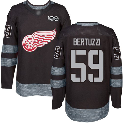 Red Wings #59 Tyler Bertuzzi Black 1917-2017 100th Anniversary Stitched Hockey Jersey Red Wings #59 Tyler Bertuzzi Black 1917-2017 100th Anniversary Stitched Hockey Jersey