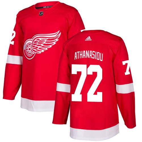 Red Wings #72 Andreas Athanasiou Red Home Authentic Stitched Hockey Jersey Red Wings #72 Andreas Athanasiou Red Home Authentic Stitched Hockey Jersey