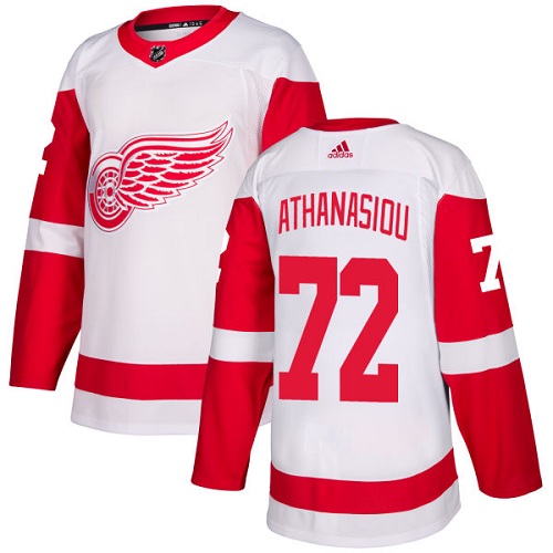 Red Wings #72 Andreas Athanasiou White Road Authentic Stitched Hockey Jersey Red Wings #72 Andreas Athanasiou White Road Authentic Stitched Hockey Jersey