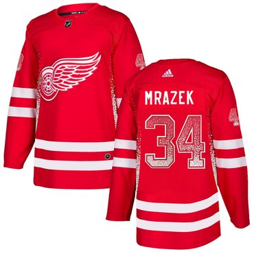Red Wings 34 Petr Mrazek Red Drift Fashion Adidas Jersey Red Wings 34 Petr Mrazek Red Drift Fashion Adidas Jersey