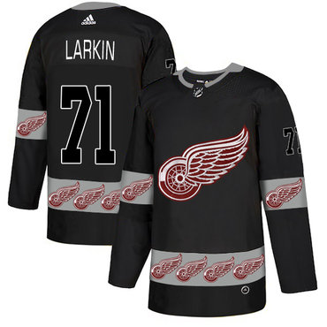 Red Wings 71 Dylan Larkin Black Team Logos Fashion Adidas Jersey Red Wings 71 Dylan Larkin Black Team Logos Fashion Adidas Jersey
