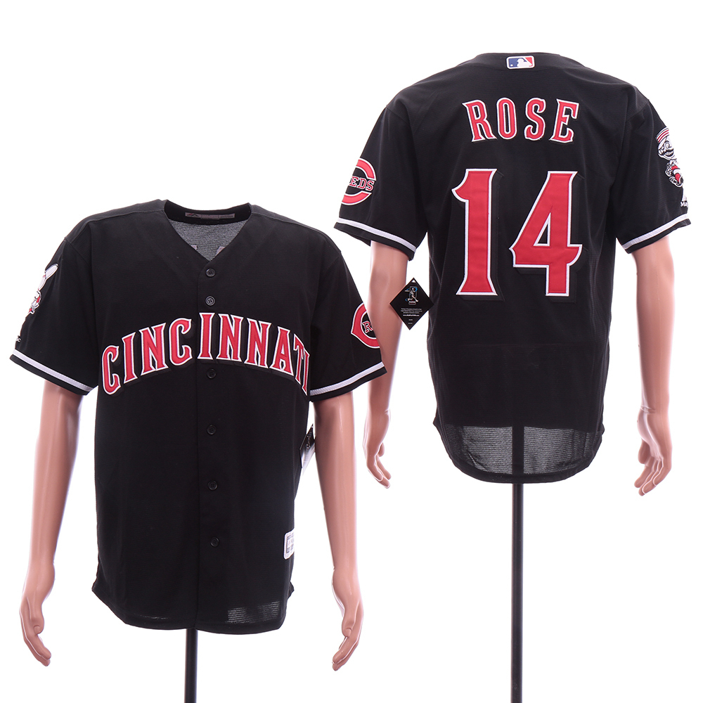 Reds 14 Pete Rose Black Cool Base Jersey Reds 14 Pete Rose Black Cool Base Jersey