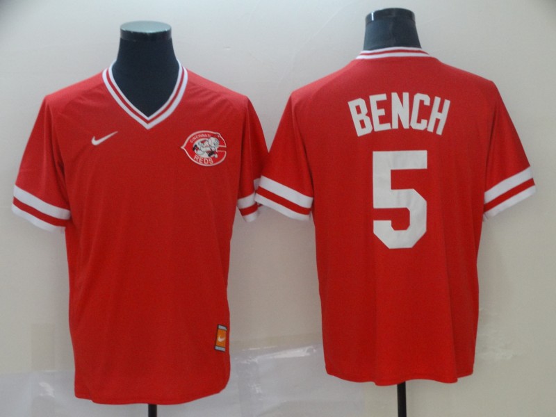 Reds 5 Johnny Bench Red Throwback Jersey Reds 5 Johnny Bench Red Throwback Jersey