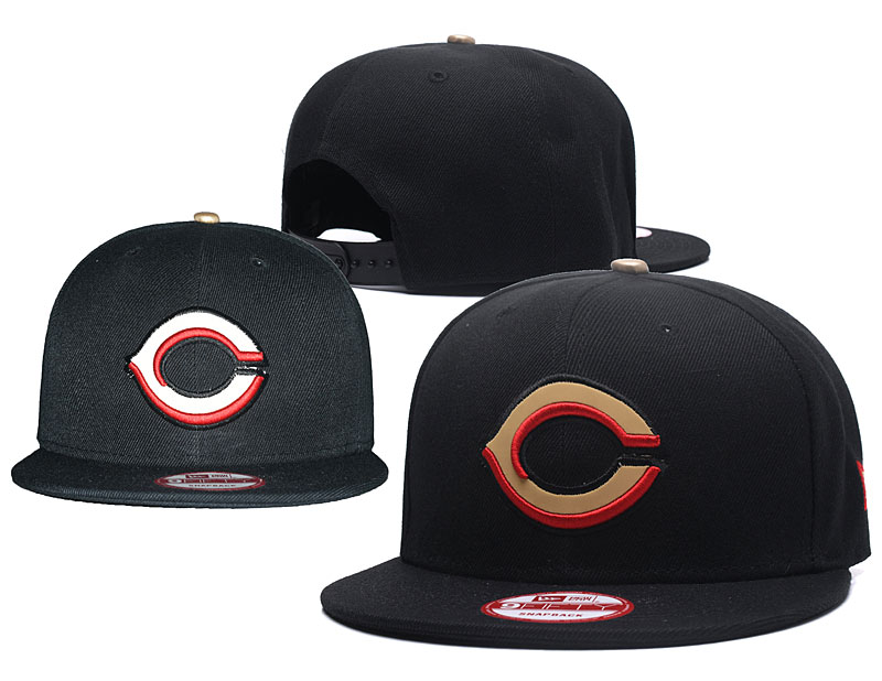 Reds Team Logo Black Reflective Adjustable Hat GS3