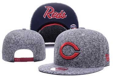Reds Team Logo Gray Snapback Adjustable Hat